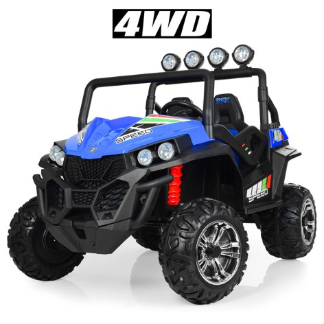 Джип M 3454(2)EBLR-4 (1шт) р/к 2,4G, кол.ЕВА, 4 мот.45W, 2 акум.12V7AH, USB, Bluet-MP3, регул., синій