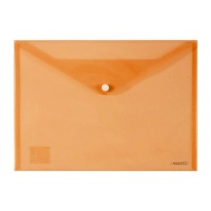 Папка на кнопке, A4, непрозрачная, оранжевая