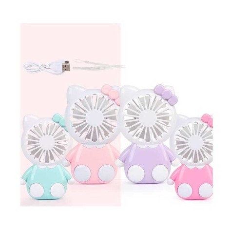 Вентилятор 4 цвета, герой, 3 режима, подсветка, встроенный аккумулятор, USB кабель, в кор, микс видов 