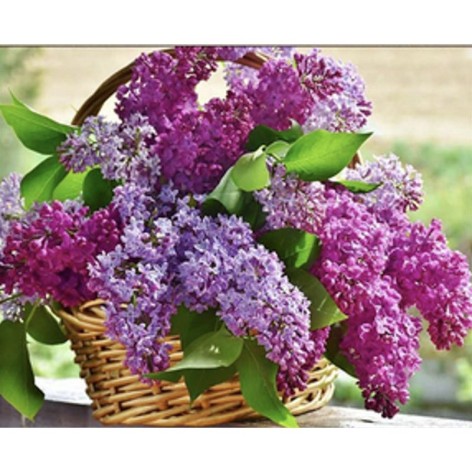 Набор для творчества алмазная картина Сирень в корзине Strateg размером 30х40 см кв (HEG85984)