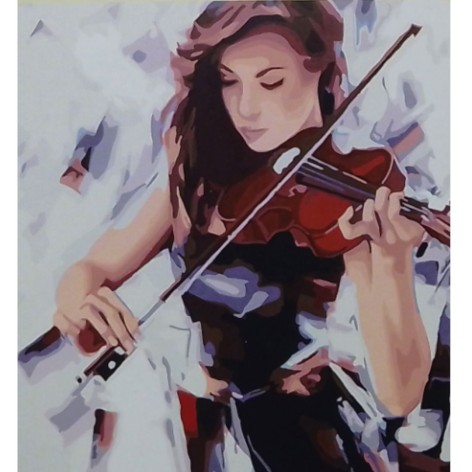 Картина по номерам 0460 ОРТ цв. Вдохновение скрипачки 40*50