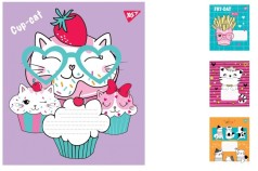 Зошит А5/12 в лінійку 1В Funny animals, зошит учнівський 25шт. в уп.