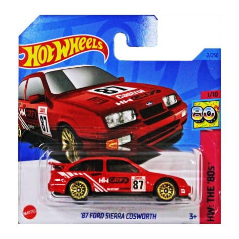 Машинка Hot Wheels '87 Ford Sierra Cosworth красная