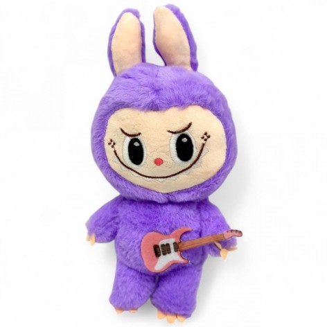 Мʼяка іграшка "Монстрик Лабубу" з присоскою 25 см (фіолетова)