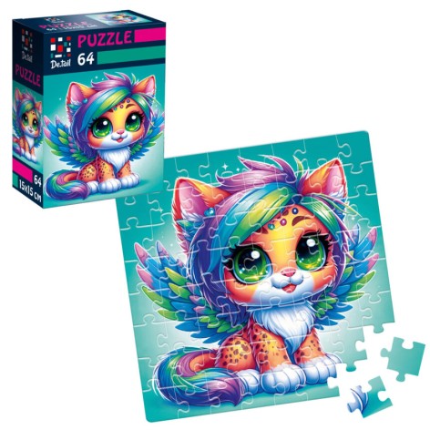 Пазлы De.tail. Казковый леопардик. 64 детали DT1234-23