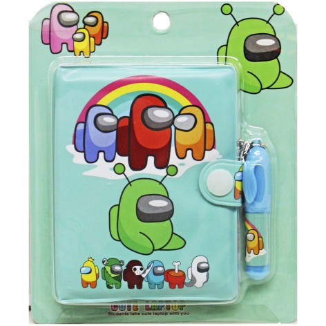 Мини-блокнот "Among Us" (мятный) + ручка-брелок