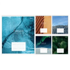 Набір зошитів учнівських загальних 1Bересня "Nature aesthetics" клітинка, 96 аркушів, 5 штук 768108
