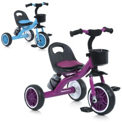 Велосипед MT 3197-1 (2шт) 3 кол.EVA (12/10),передн.кошик,пляшечка,накладка на сидіння,2 кольори:фіолет.,блакитний