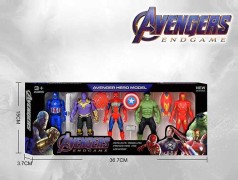 Набір героїв 5 фігурок, висота: 11.5 см, рухомі кінцівки, голова обертається на 360°, аксесуари, в кор. /120-2/