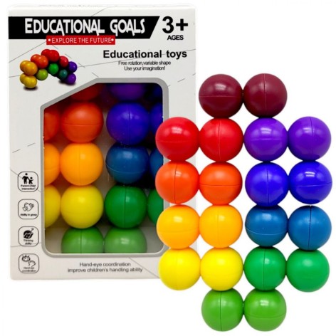 Игрушка-антистресс "Молекула" (разноцветные шарики)