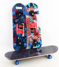 УЦЕНКА 20% Скейт 70-20см,пласт. підвіска, колеса ПВХ, 7 шарів, 6 видів, розібраний, в п/е /6/