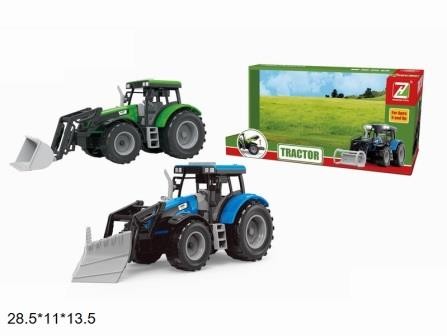 Трактор игрушечный 550-46J с ковшом инерция 2 цвета коробка 28,5*11*13,5