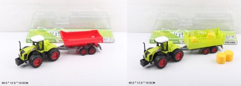 Трактор игрушечный с прицепоминерционной, 40*11*12 см.