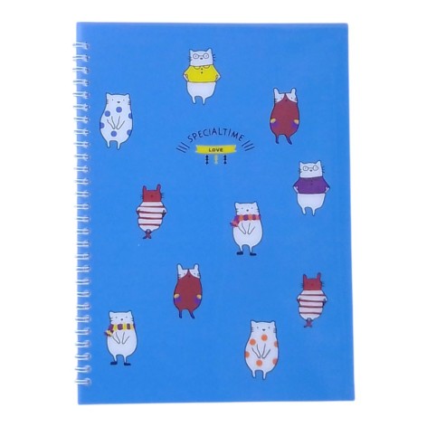 Зошит Котик А4 в клітинку синій