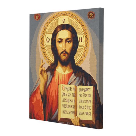 Картина по номерам Riviera Blanca "Иисус Вседержитель" 40x50 см 21 цвет (RBI-006)