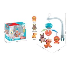 Карусель 6658 колыбельные мелодии, животные, погремушка, в коробке
