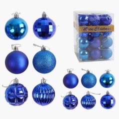 Новорічні прикраси 48 штук, кульки, у слюді 