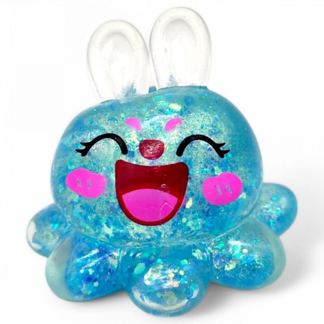 Антистресс жвачка-тянучка "Заяц-осьминог" (голубой)