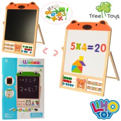 Дерев'яна іграшка Дошка 2в1 (магнітна, для малювання), рахівниця, 2 види, кор., 36-49, 5-2, 5см. 