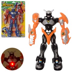 Робот 23см, свет, 2 цвета, бат(таб), на листе, 31,5-21,5-6,5см 