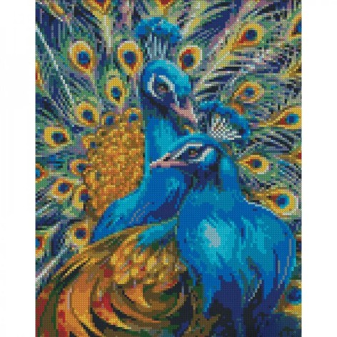 Алмазна картина Пара павичів 30х40 см