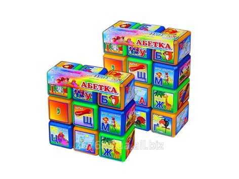 Кубики пластмасові Азбука 9 кубиків Велика МОЗ