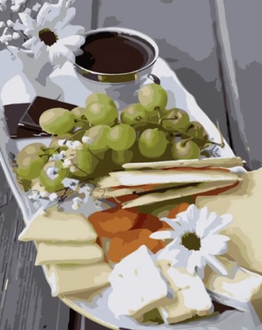 Набір для розпису по номерах Збалансований сніданок Strateg розміром 40х50 см (GS1030)