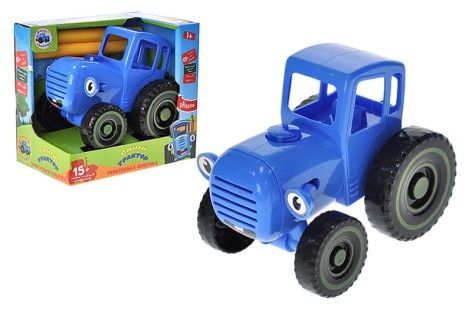 Музична іграшка Синій Трактор, 15пісеньок українською, підсвічування, довільний рух, тростинка 