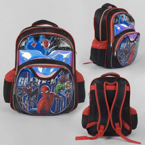 Рюкзак шкільний 3D принт, 1 відділення, 2 кишені, м'яка спинка