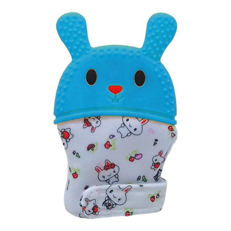 Игрушка-прорезыватель на ручку "Зайка" (голубой)