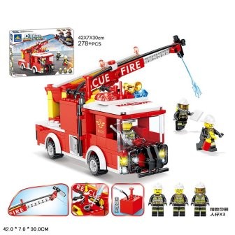 Конструктор 80529 пожарная машина 278 детали 42*7*30