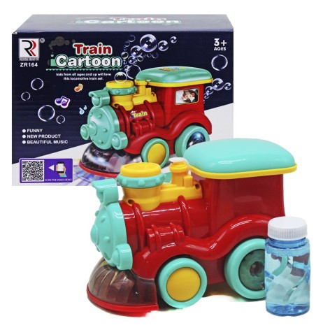 Музичний поїзд з мильними бульбашками (червоний)