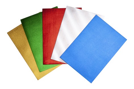 Фоамиран цвет. металлиз., А4, 5 л. - 5 кол. 2мм, KIDS Line