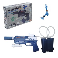 Водный пистолет с баллоном электрический синий
