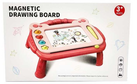 Детский столик с магнитной доской 4 штампа 2в1