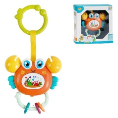 Брязкальце 855-120 А (120/2) крабик, світло, звук, на батарейках, звуки тварин,  у коробці