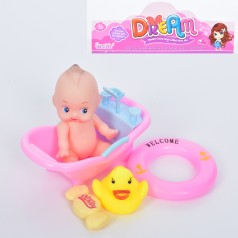Пупс 12см, ваночка, гойдалка, коло, конфета, п/е, 20-20-9см 