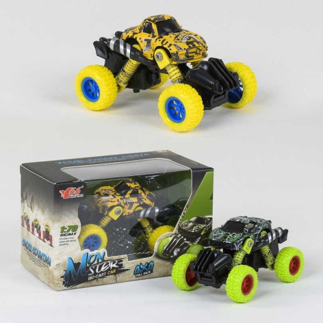 Машинка іграшкова металопластикова 2 кольори, інерція 4х4, в коробці