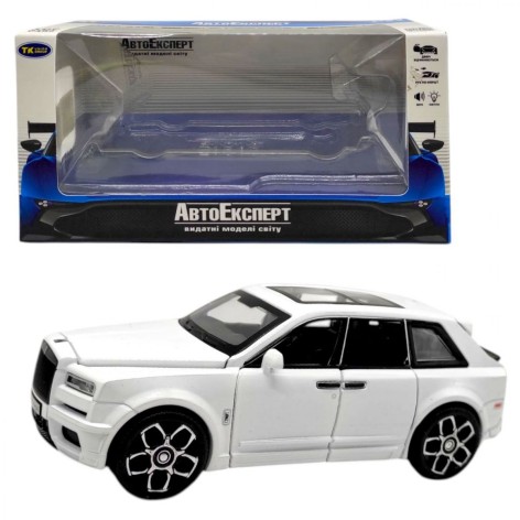 Машинка "Авто Експерт" металопластик, 1:32, звук, світло, інерція, рухомі елементи (БІЛИЙ)