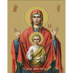 Набор для творчества алмазная картина Икона Знамение Божией Матери Strateg размером 30х40 см кв (HEG86026)