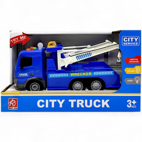 Євакуатор інерційний, озвучений, зі світлом у коробці RJ004C