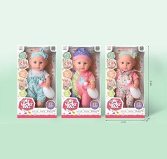 Пупс 3 види, висота 33 см, п’є, “ходить” на горщик, музичний чіп, знімний одяг, рухомі кінцівки, пляшечка, в кор., МІКС /36-2/