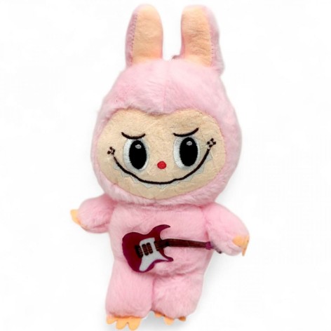 М'яка іграшка MIC "Монстрик Лабубу" з присоскою 25 см світло-рожева