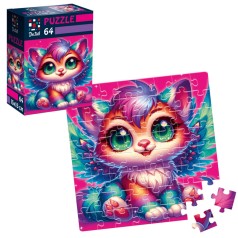Пазлы De.tail. Крылатый котенок. 64 детали DT1234-04