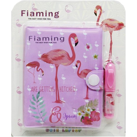 Мини-блокнот "Фламинго" + ручка-брелок