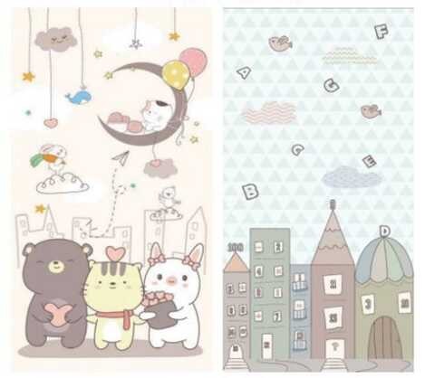 Коврик игровой (ТЕРМО) 2-х сторонний EVA 180х150х0,8см B-57402