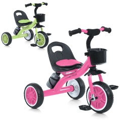 Велосипед MT 3197-2 (2шт) 3 кол.EVA (12/10),передн.кошик,пляшка,накладка на сидін., 2кольори:рожевий,салатовий