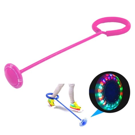 Скакалка на ногу, рожева