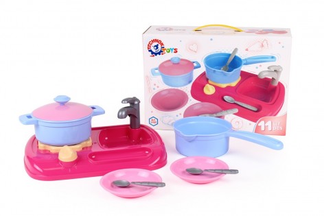 Кухонный набор детский с посудой Технок