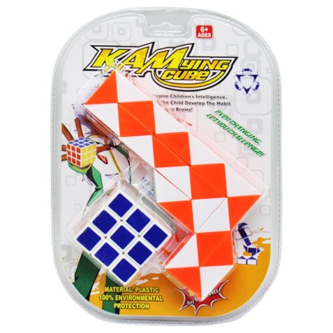 Кубик Рубіка + логічна змійка, помаранчевий